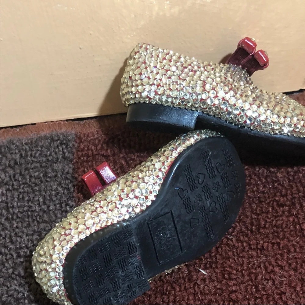 Rhinestone Studded Mary Jane Shoes